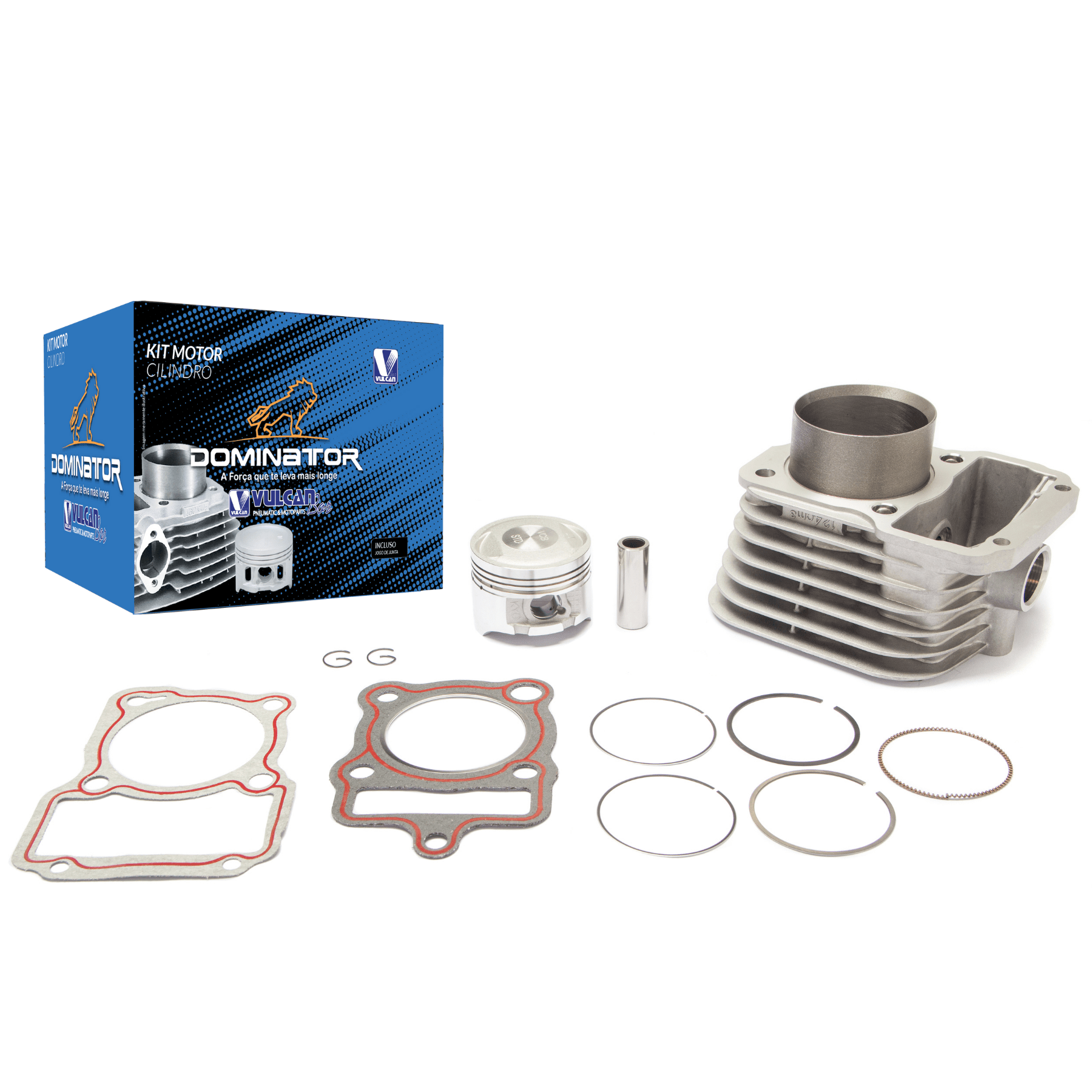 Kit cilindro do motor p/ moto honda cg 125 today 92/94 - cg 125 titan 92/99 - xlr 125 97/02 (compl. c/ kit "a" de juntas) pino 15mm